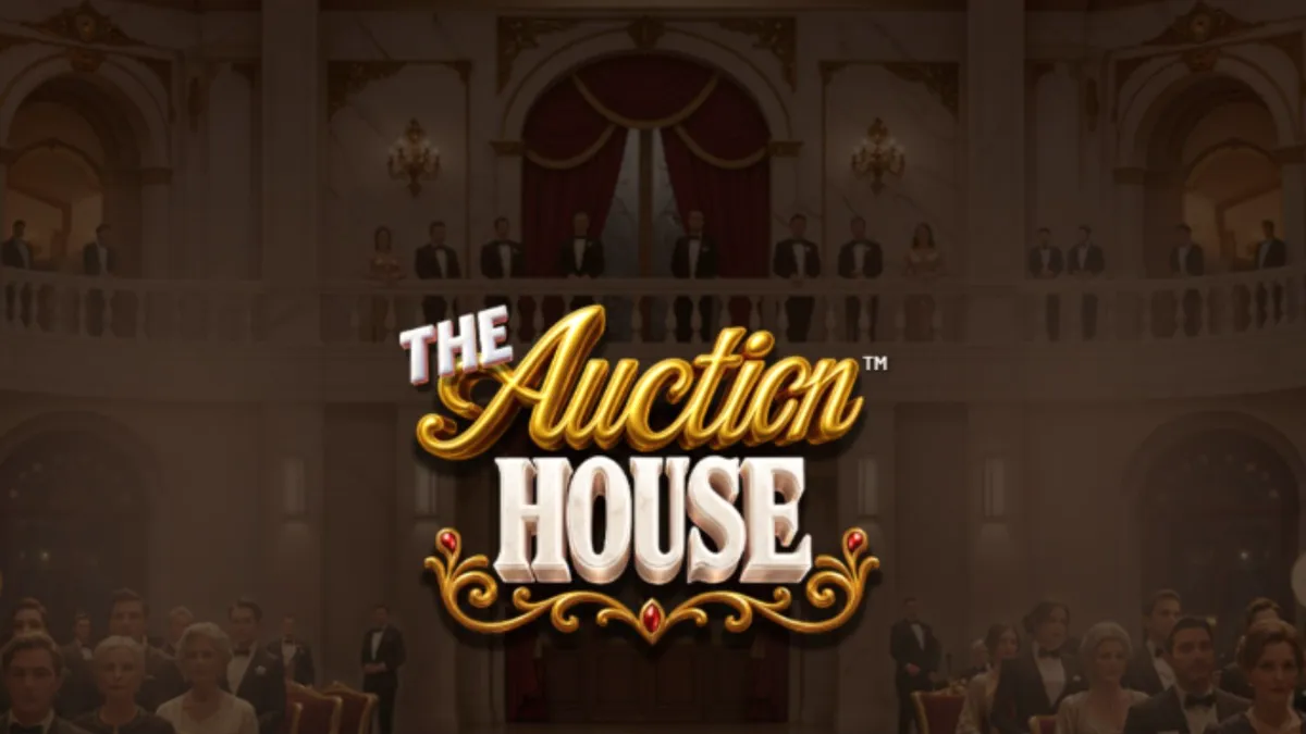 Suasana ruang lelang mewah dalam slot The Auction House
